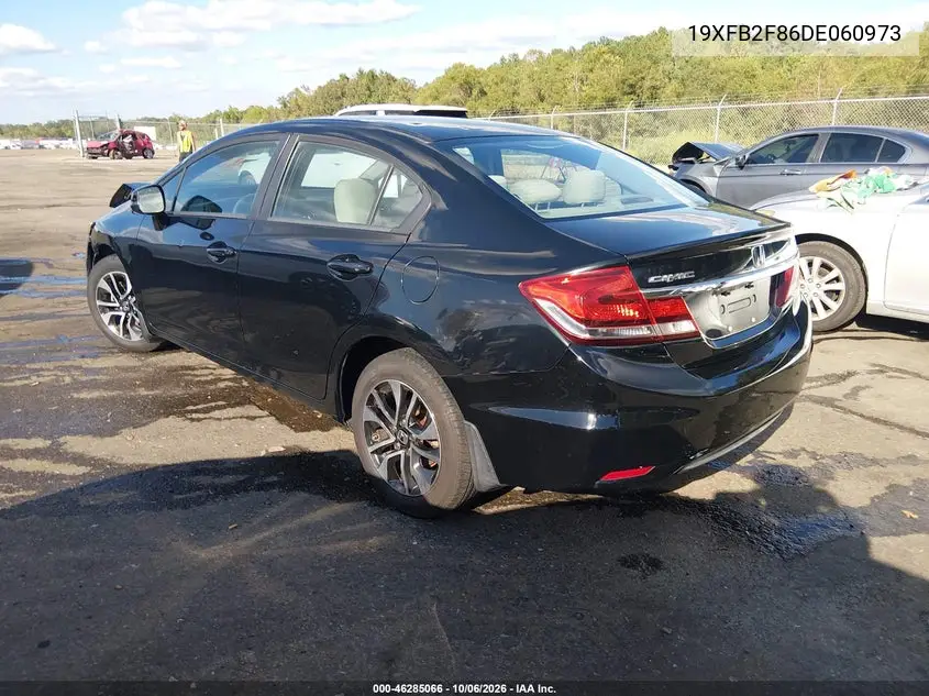 2013 HONDA CIVIC VIN 19XFB2F86DE060973 — фото 3