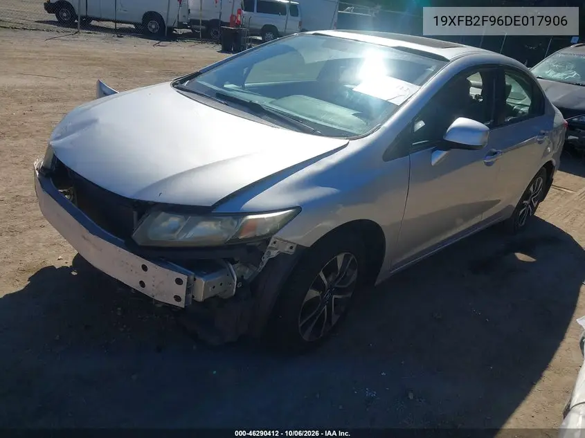 2013 HONDA CIVIC VIN 19XFB2F96DE017906 — фото 2