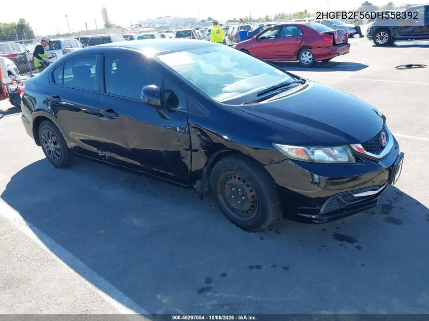 HONDA CIVIC 2013, VIN 2HGFB2F56DH558392