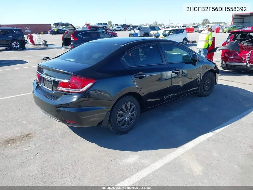 2013 HONDA CIVIC VIN 2HGFB2F56DH558392 — фото 4