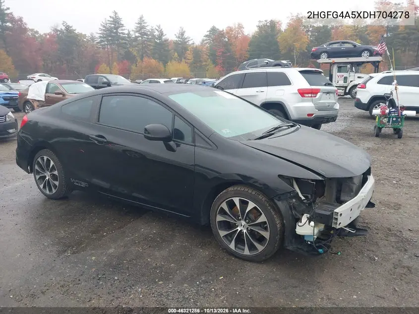 HONDA CIVIC 2013, VIN 2HGFG4A5XDH704278