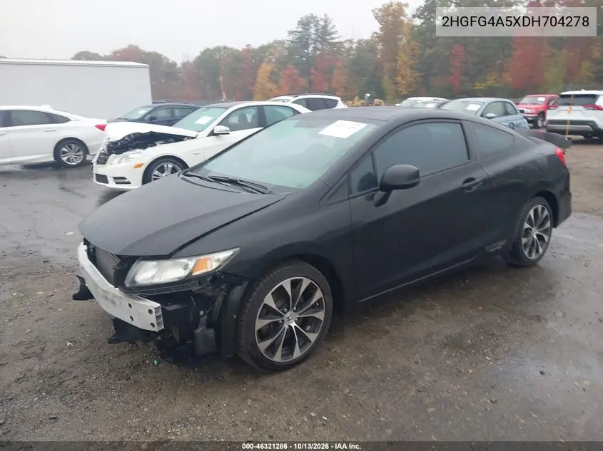 2013 HONDA CIVIC VIN 2HGFG4A5XDH704278 — фото 2