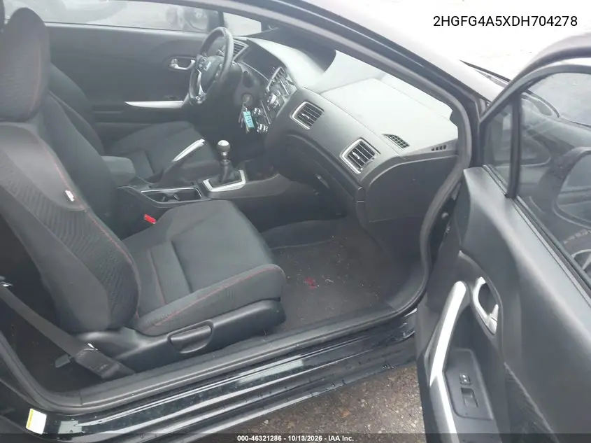 2013 HONDA CIVIC VIN 2HGFG4A5XDH704278 — фото 5