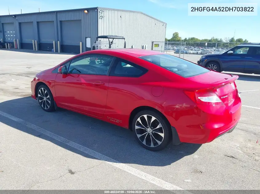2013 HONDA CIVIC VIN 2HGFG4A52DH703822 — фото 3