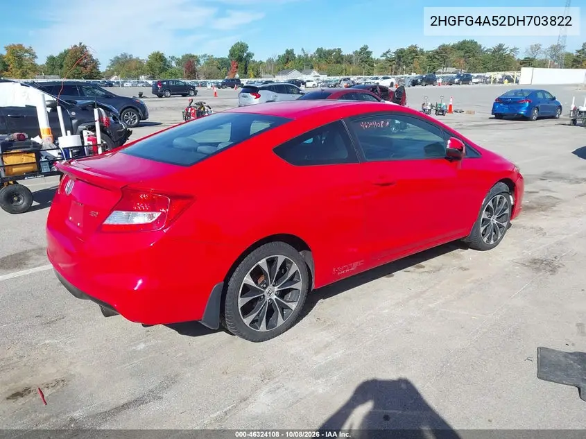 2013 HONDA CIVIC VIN 2HGFG4A52DH703822 — фото 4