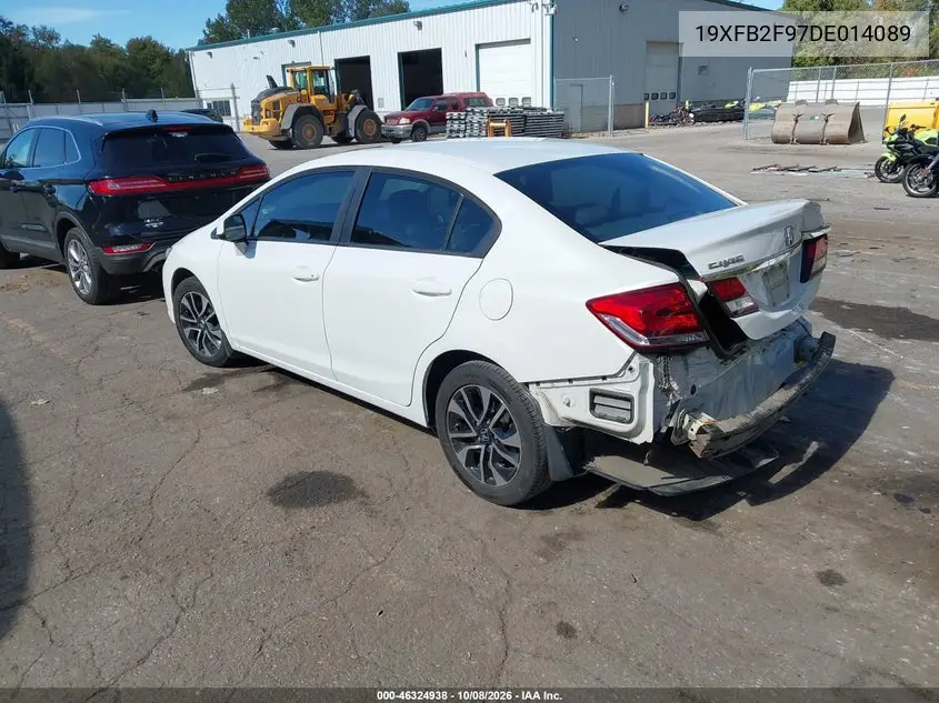 2013 HONDA CIVIC VIN 19XFB2F97DE014089 — фото 3