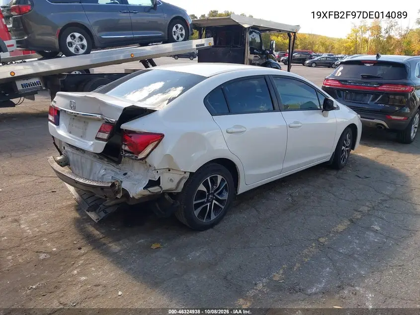 2013 HONDA CIVIC VIN 19XFB2F97DE014089 — фото 4