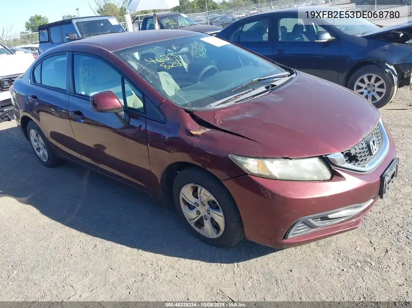 HONDA CIVIC 2013, VIN 19XFB2E53DE068780