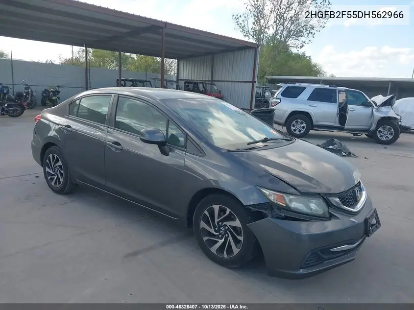 HONDA CIVIC 2013, VIN 2HGFB2F55DH562966