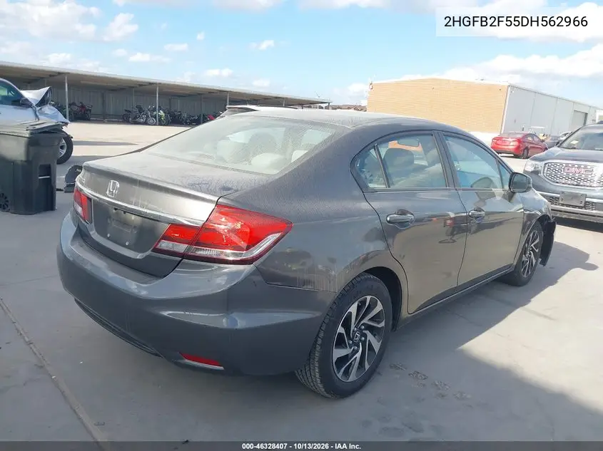 2013 HONDA CIVIC VIN 2HGFB2F55DH562966 — фото 4