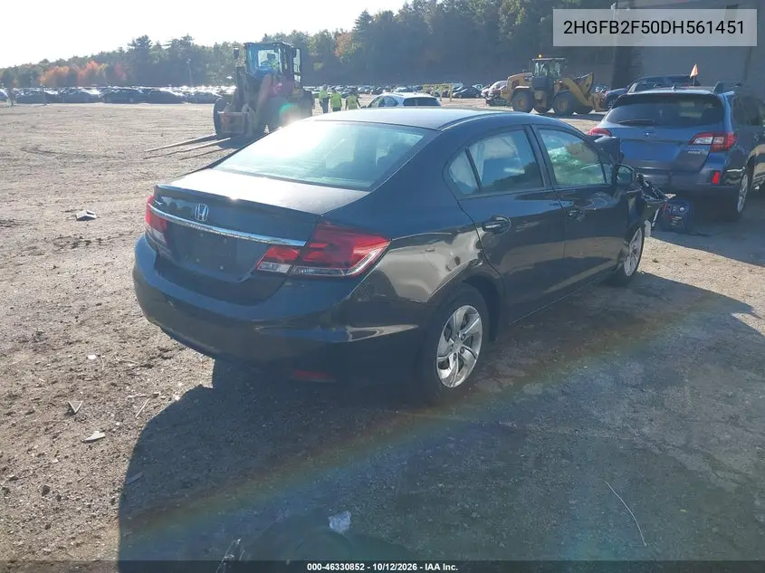 2013 HONDA CIVIC VIN 2HGFB2F50DH561451 — фото 4