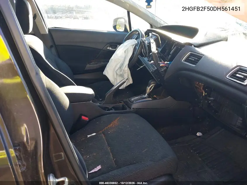 2013 HONDA CIVIC VIN 2HGFB2F50DH561451 — фото 5