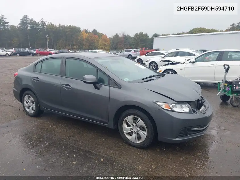 HONDA CIVIC 2013, VIN 2HGFB2F59DH594710