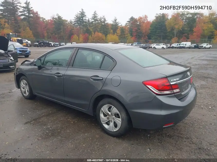 2013 HONDA CIVIC VIN 2HGFB2F59DH594710 — фото 3