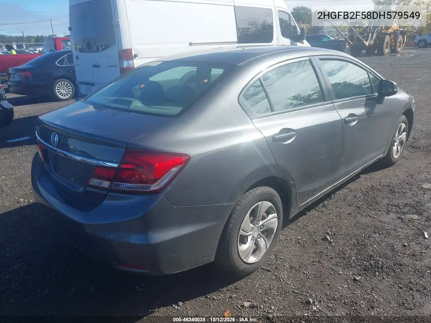 2013 HONDA CIVIC VIN 2HGFB2F58DH579549 — фото 4