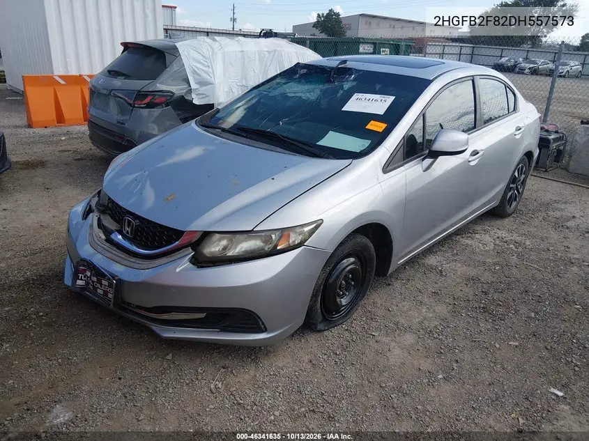 2013 HONDA CIVIC VIN 2HGFB2F82DH557573 — фото 2
