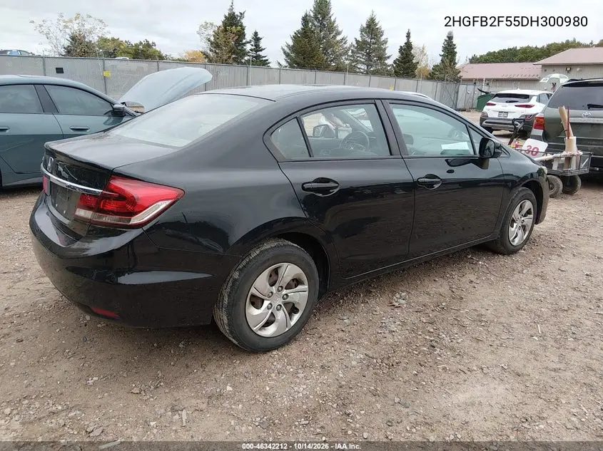 2013 HONDA CIVIC VIN 2HGFB2F55DH300980 — фото 4