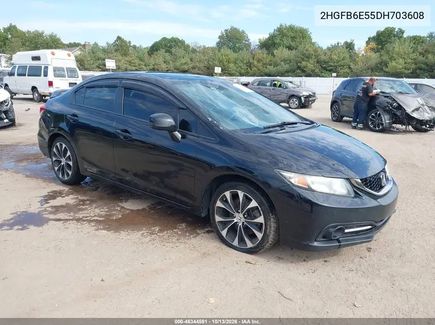 HONDA CIVIC 2013, VIN 2HGFB6E55DH703608
