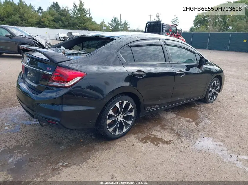 2013 HONDA CIVIC VIN 2HGFB6E55DH703608 — фото 4