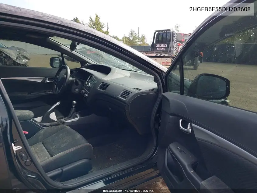 2013 HONDA CIVIC VIN 2HGFB6E55DH703608 — фото 5