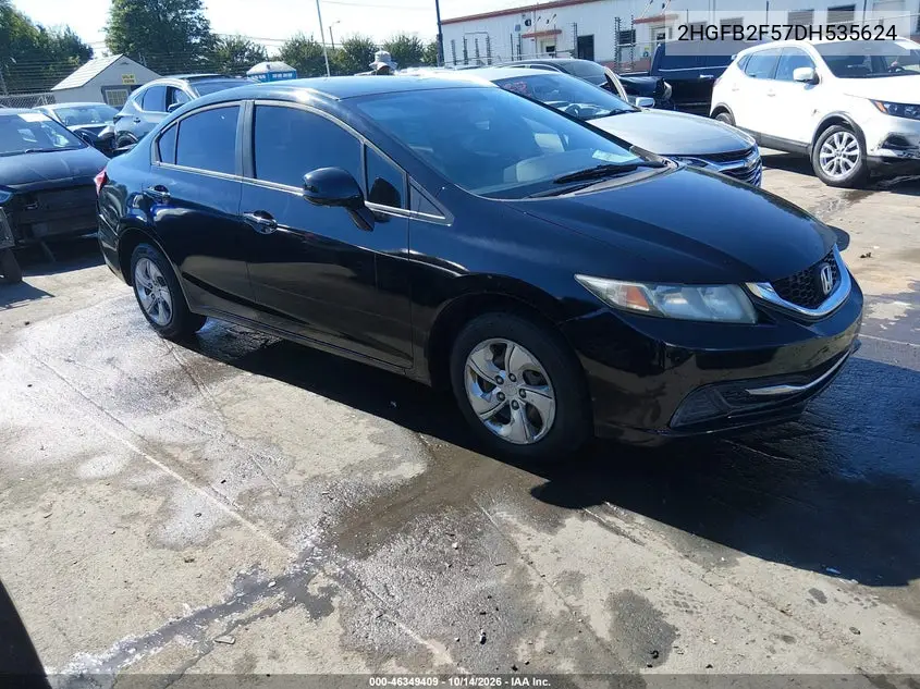 HONDA CIVIC 2013, VIN 2HGFB2F57DH535624