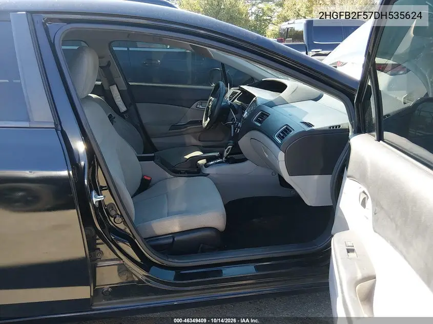 2013 HONDA CIVIC VIN 2HGFB2F57DH535624 — фото 5