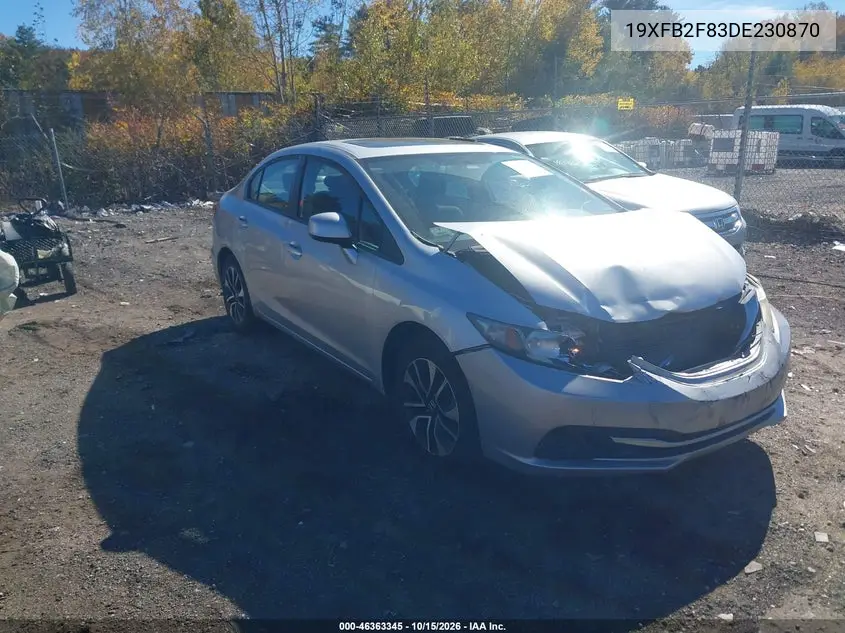 HONDA CIVIC 2013, VIN 19XFB2F83DE230870