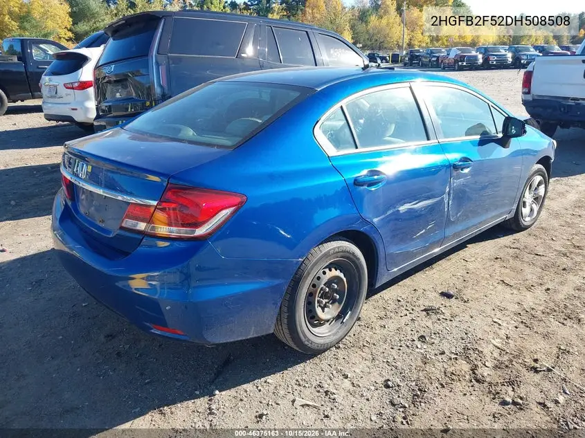 2013 HONDA CIVIC VIN 2HGFB2F52DH508508 — фото 4