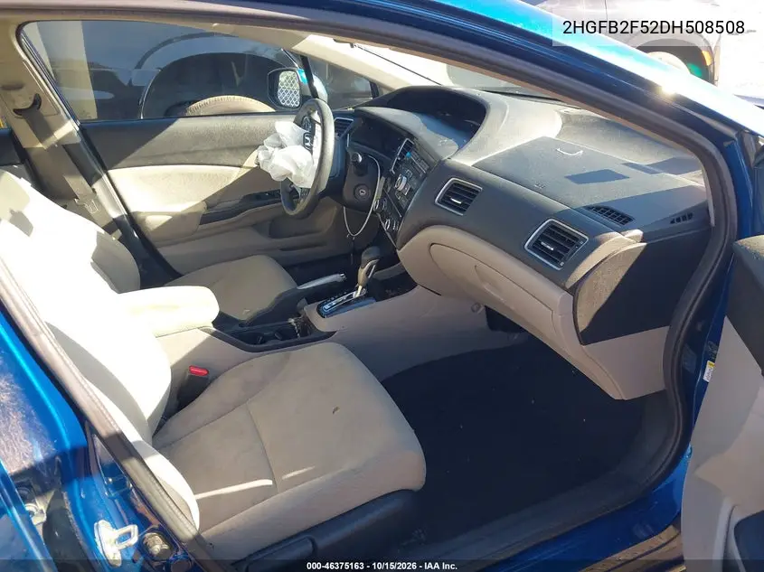 2013 HONDA CIVIC VIN 2HGFB2F52DH508508 — фото 5