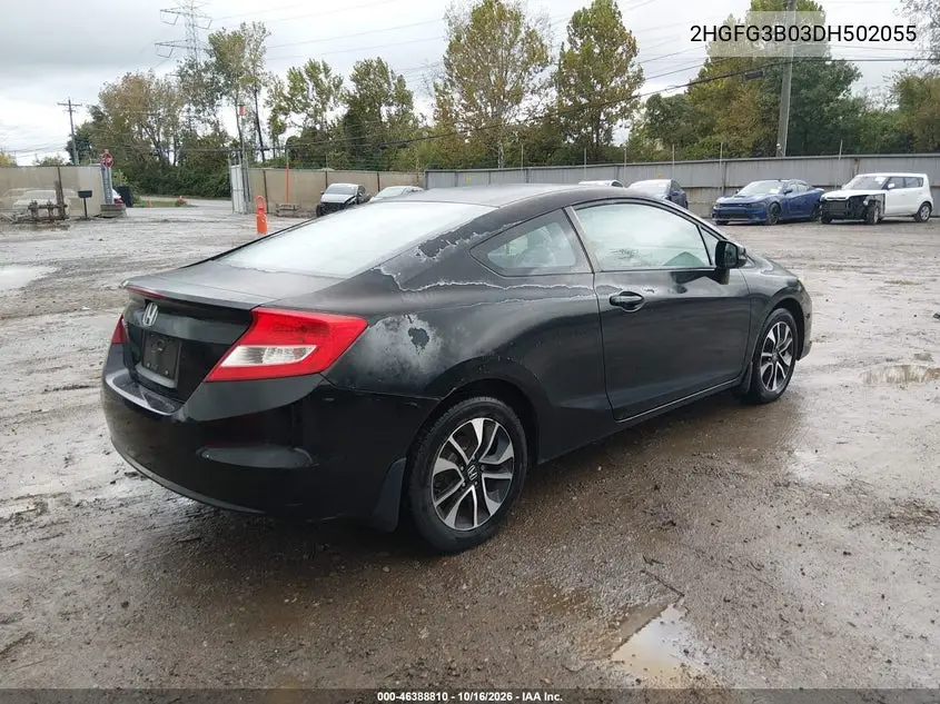 2013 HONDA CIVIC VIN 2HGFG3B03DH502055 — фото 4