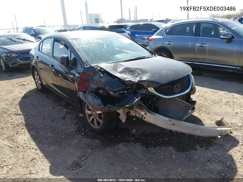 HONDA CIVIC 2013, VIN 19XFB2F5XDE003486