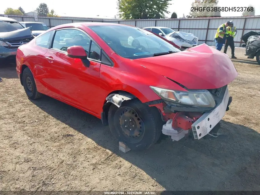 HONDA CIVIC 2013, VIN 2HGFG3B58DH523768