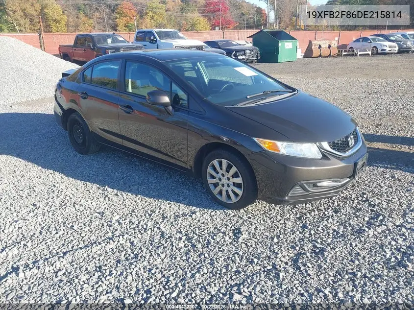 HONDA CIVIC 2013, VIN 19XFB2F86DE215814