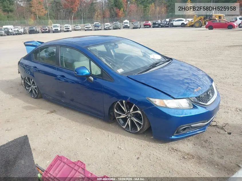 HONDA CIVIC 2013, VIN 2HGFB2F58DH525958
