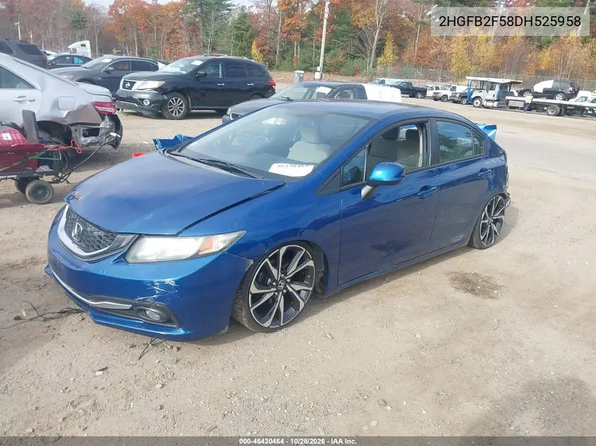 2013 HONDA CIVIC VIN 2HGFB2F58DH525958 — фото 2