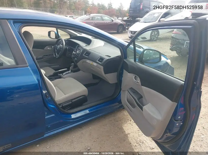 2013 HONDA CIVIC VIN 2HGFB2F58DH525958 — фото 5