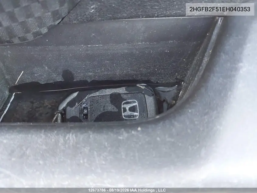 2014 HONDA CIVIC VIN 2HGFB2F51EH040353 — фото 11