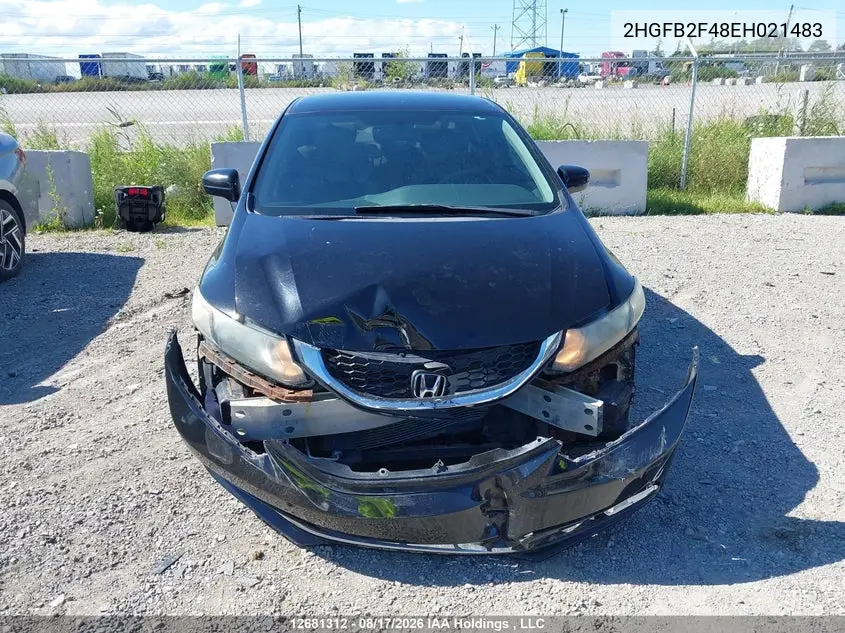 2014 HONDA CIVIC VIN 2HGFB2F48EH021483 — фото 11
