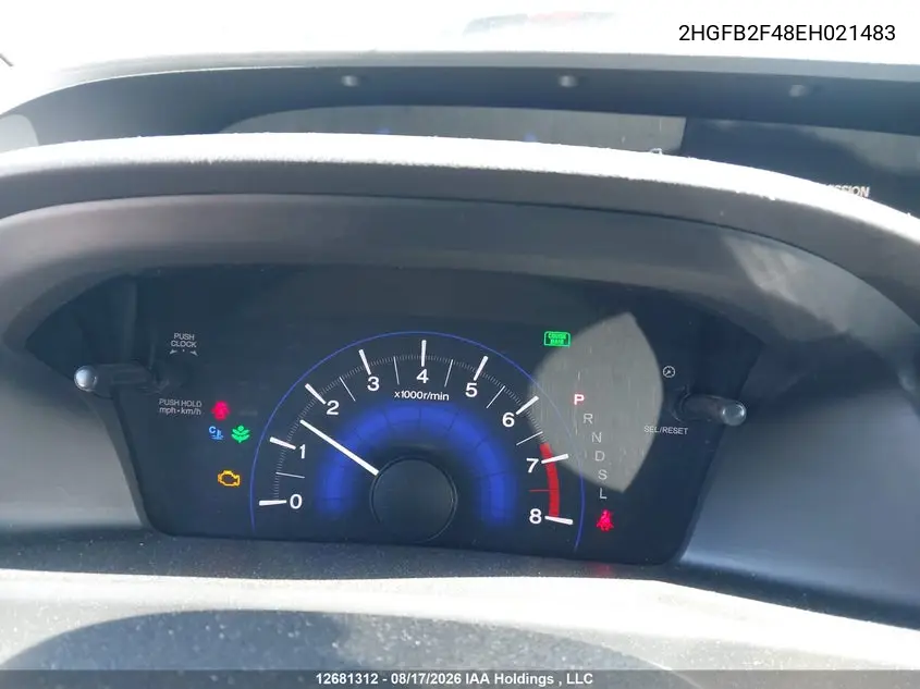 2014 HONDA CIVIC VIN 2HGFB2F48EH021483 — фото 7