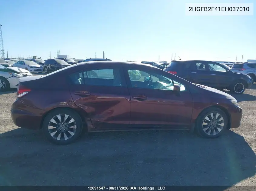 2014 HONDA CIVIC VIN 2HGFB2F41EH037010 — фото 12