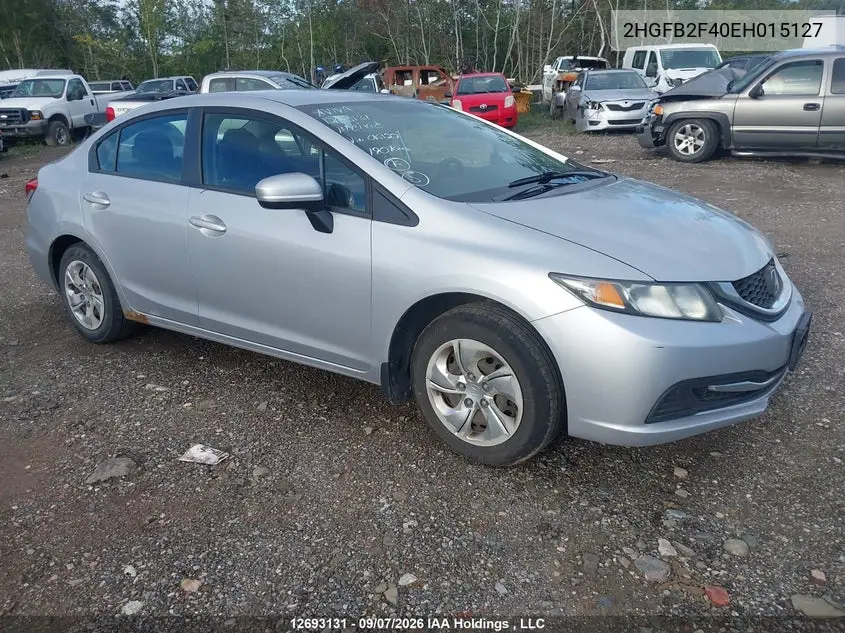 HONDA CIVIC 2014, VIN 2HGFB2F40EH015127