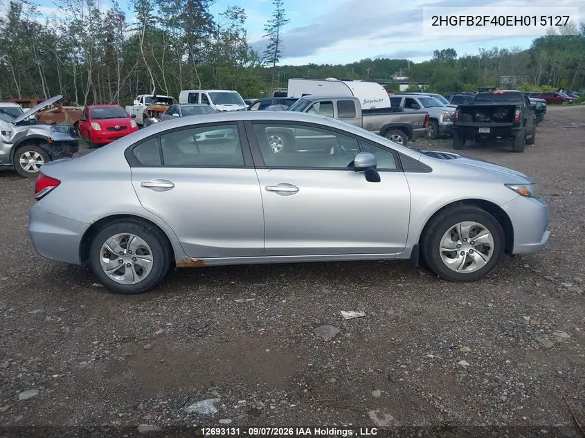 2014 HONDA CIVIC VIN 2HGFB2F40EH015127 — фото 13