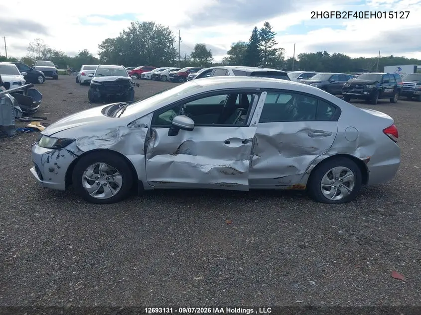 2014 HONDA CIVIC VIN 2HGFB2F40EH015127 — фото 14