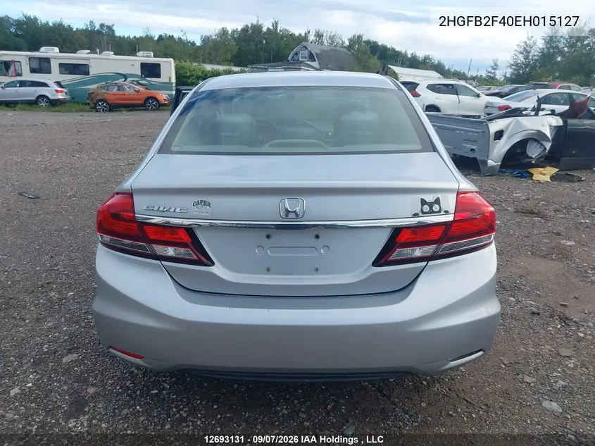 2014 HONDA CIVIC VIN 2HGFB2F40EH015127 — фото 16
