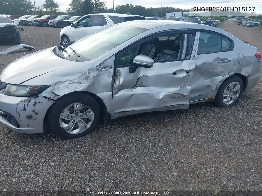 2014 HONDA CIVIC VIN 2HGFB2F40EH015127 — фото 6