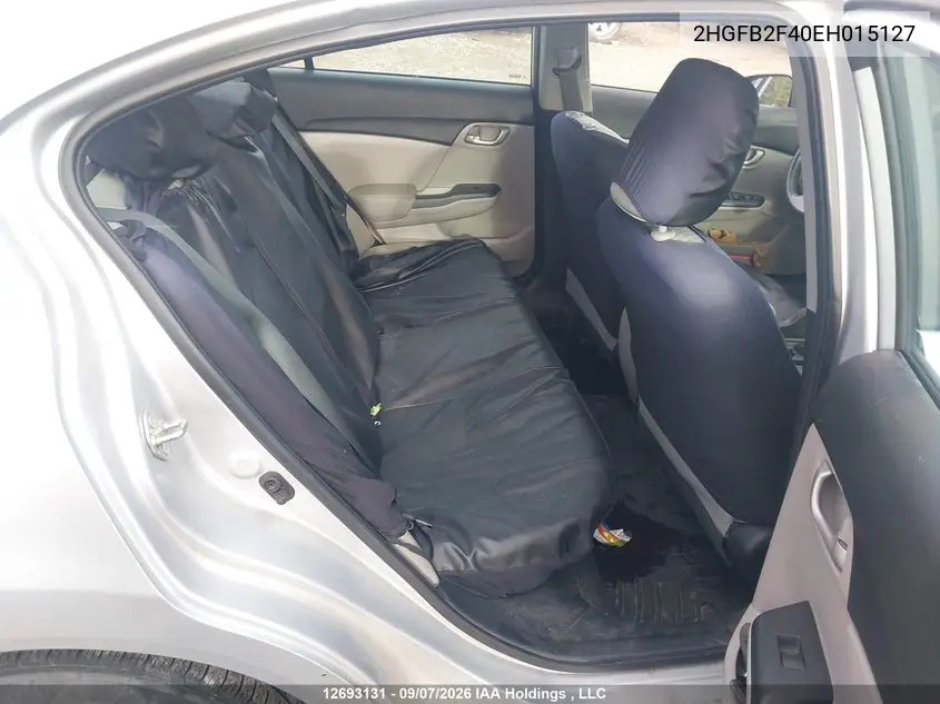 2014 HONDA CIVIC VIN 2HGFB2F40EH015127 — фото 8