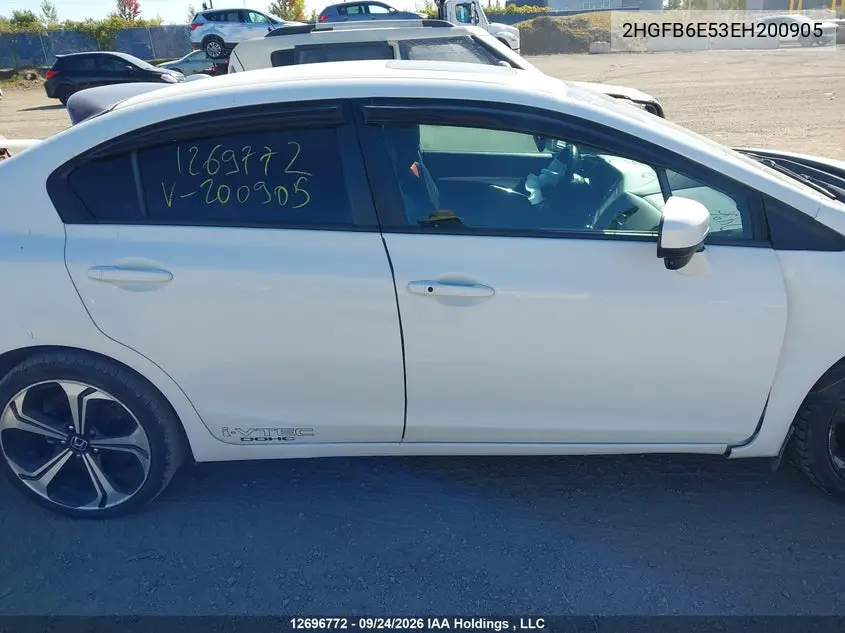 2014 HONDA CIVIC VIN 2HGFB6E53EH200905 — фото 14