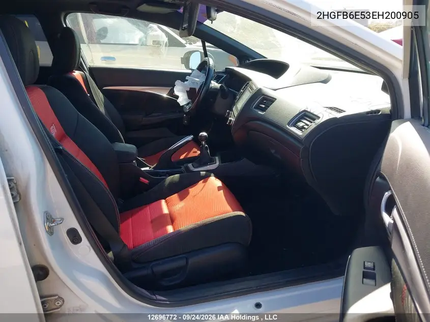 2014 HONDA CIVIC VIN 2HGFB6E53EH200905 — фото 5