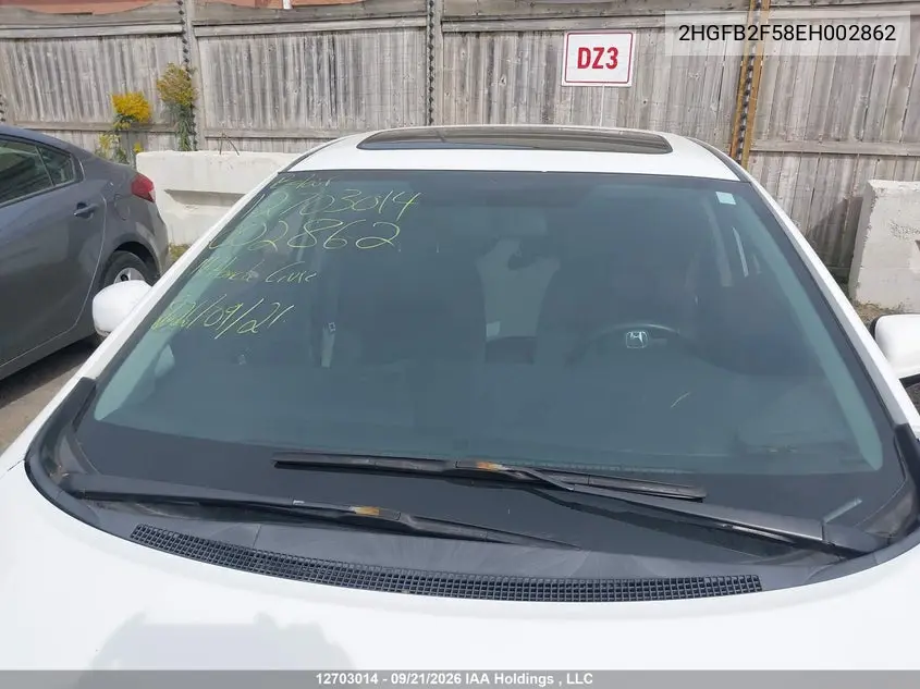 2014 HONDA CIVIC VIN 2HGFB2F58EH002862 — фото 18