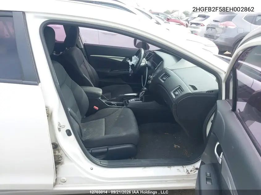 2014 HONDA CIVIC VIN 2HGFB2F58EH002862 — фото 5